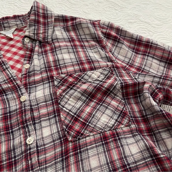 AEROPOSTALE Women’s Long Sleeve Plaid Lined Button Down Shirt L - Picture 7 of 15